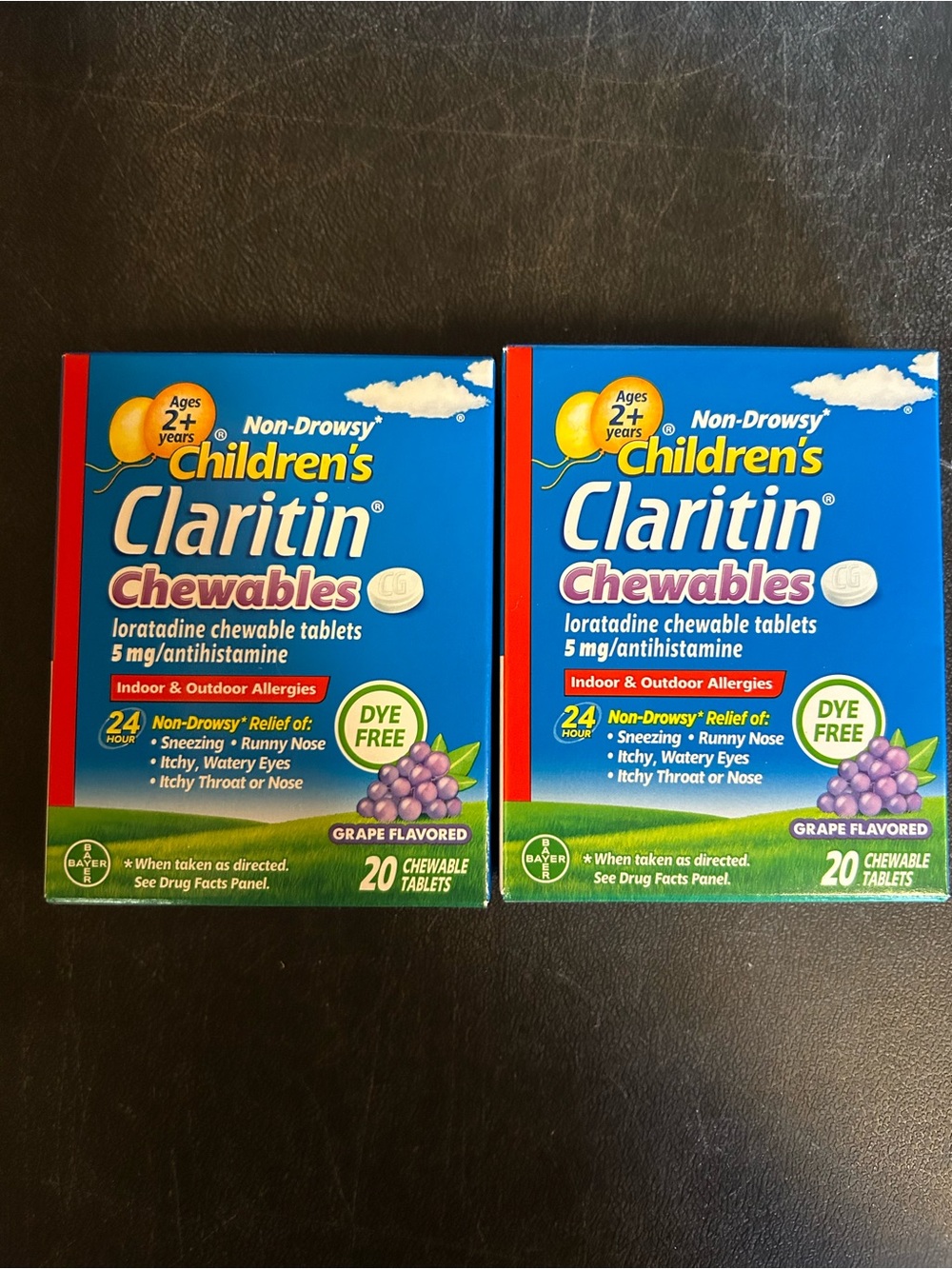 (3) Pack Children’s Chewable Grape - Non-Drowsy Allergy Relief. Exp 05/2027